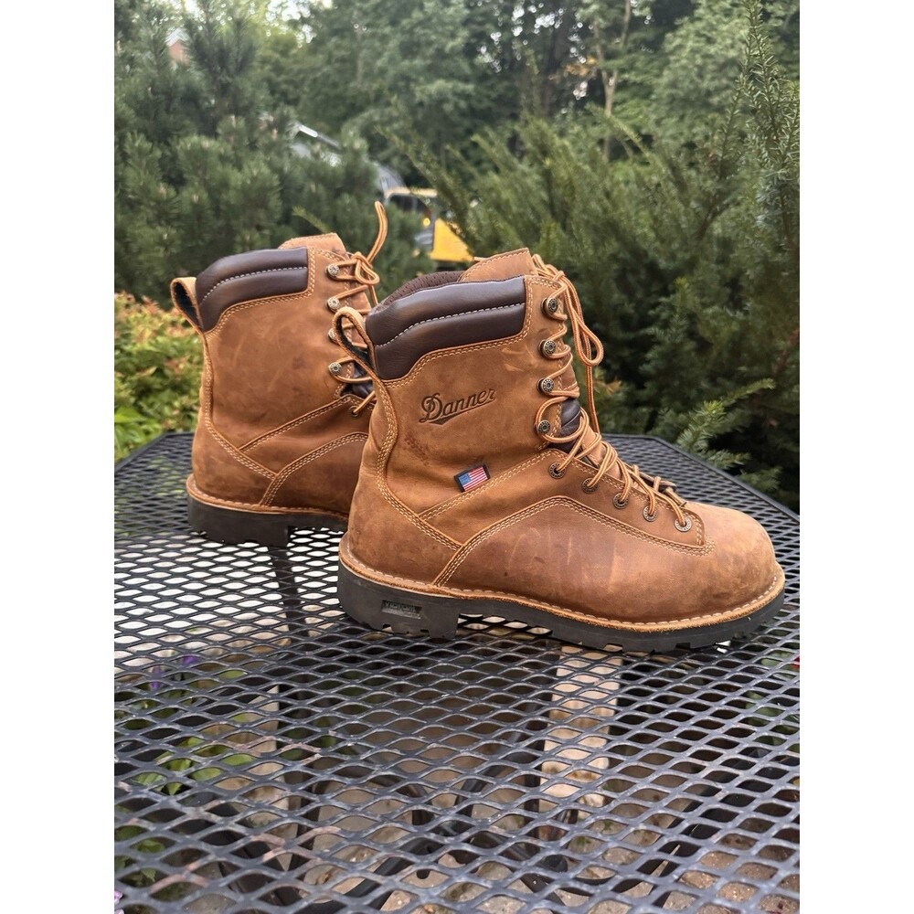 Danner Quarry USA Distressed 400G Mens Brown Leather Work Boots 17321 Size 12